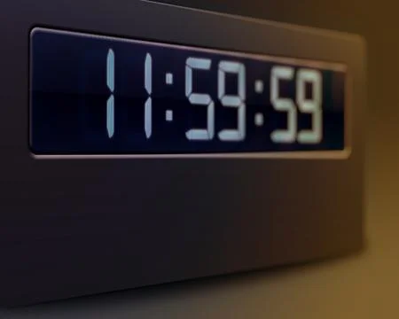Closeup of digital clock Stock Illustration