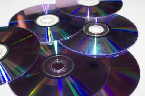 Closeup of digital disc media background Stockfoto's