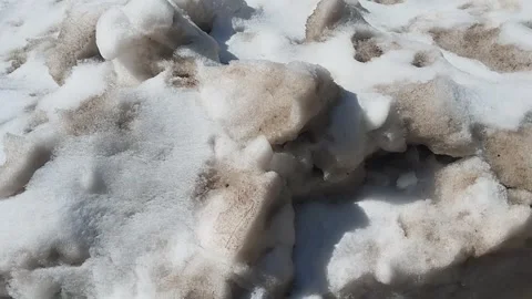 Closeup of a Dirty Snow 動画素材 268855869