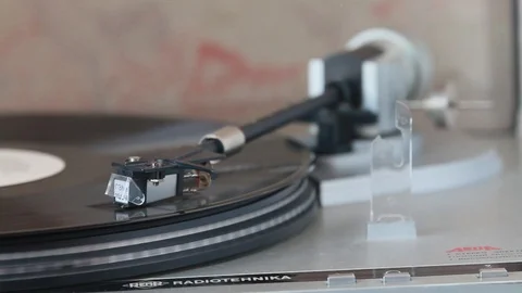 Closeup of the disc player with focus transfer Stock Footage 88407572