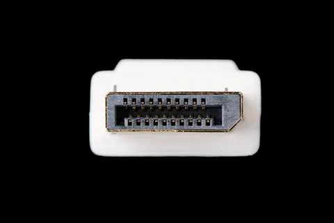 Closeup of display port cable Stock Photos