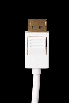 Closeup of display port cable Stock Photos