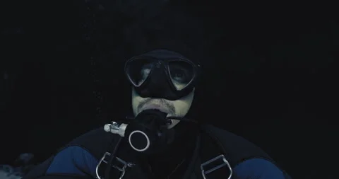Closeup of a diver in Yucatan Stock Footage 270127352