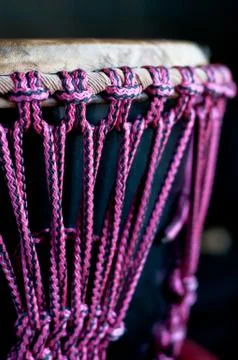 Closeup djembe head Stock Photos