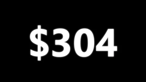 Closeup dollar sign with glowing effect on black background for financial b.. Stock Footage 326665465