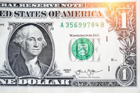 Closeup dollars banknote. Stock Photos