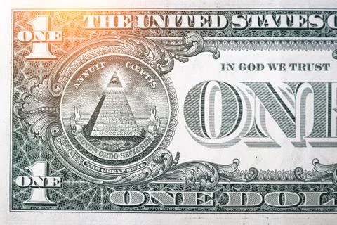Closeup dollars banknote. Stock Photos
