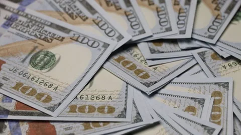 Closeup of dollars bills Video stock 226481198