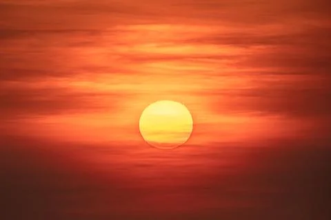 Closeup of the dramatic sunset at Mindil Beach Stock Photos