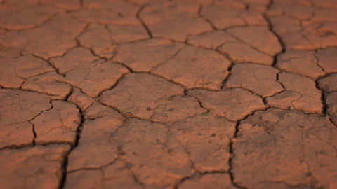 Closeup Dry Muddy Crack effects, Water crisis and World Climate change. Stock Footage 279910576