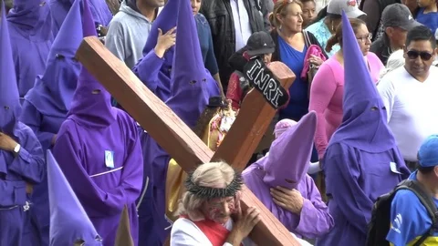 Closeup of Easter Procession Stock-Footage 75011414