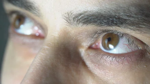 Closeup of eastern man's eyes Stock Footage 107375722