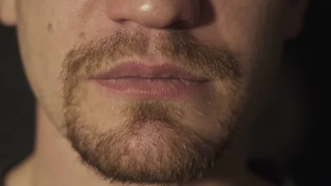 Closeup eating chips. slow motion. on a black background Stock-Footage 130523883