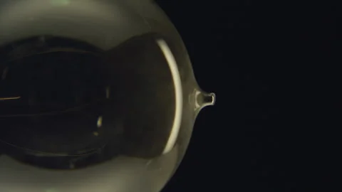 Closeup of Edison light bulb Stock Footage 146044285