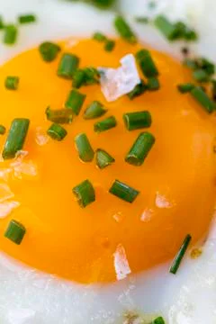 Closeup of a egg in a pan Stock Photos