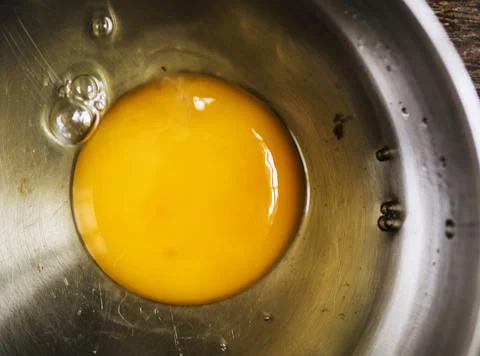 Closeup of an egg yolk Stock Photos