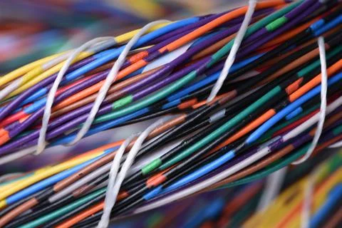 Closeup of Electric Cables Stock Photos