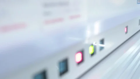 Closeup of Electronic automatic medical test equipment at Medical laboratory Stock Footage 129495097