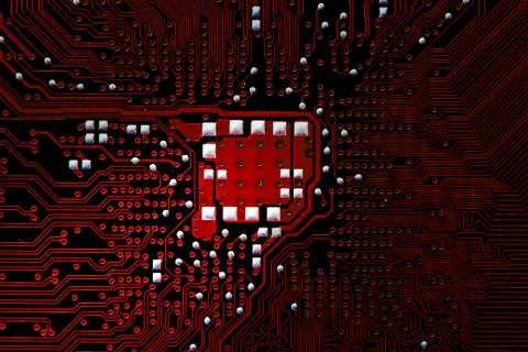 Closeup electronic circuit board background. Stock Photos