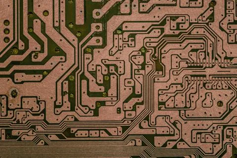 Closeup of electronic circuit board Stock Photos