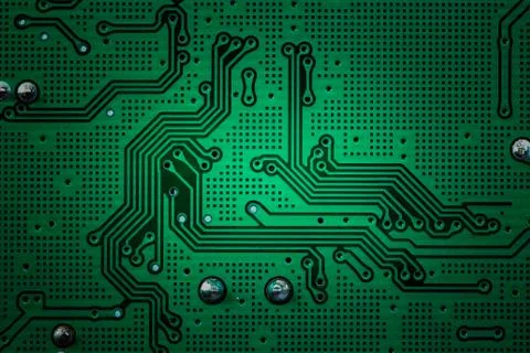Closeup electronic circuit Stock Photos