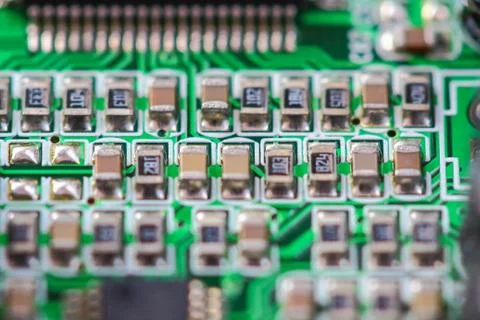 Closeup electronic circuit Stock Photos