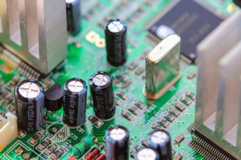 Closeup electronic circuit Stock Photos