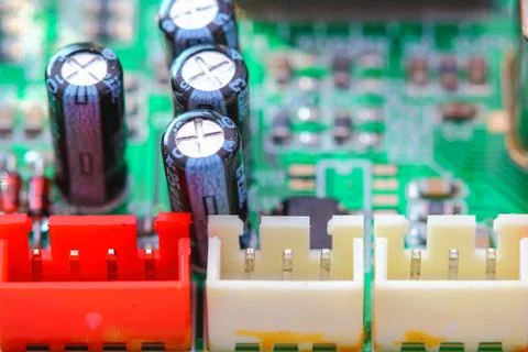 Closeup electronic circuit Stock Photos