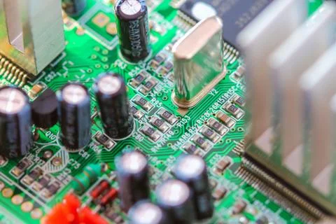 Closeup electronic circuit Stock Photos