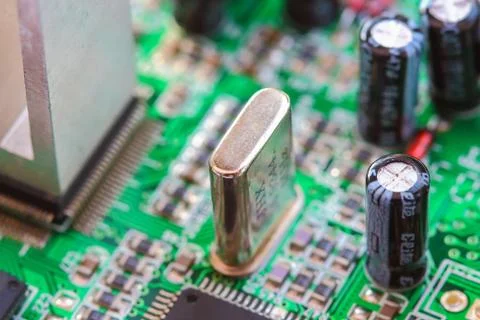 Closeup electronic circuit Stock Photos