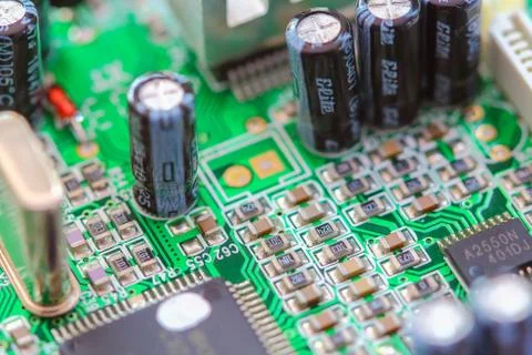 Closeup electronic circuit Stock Photos