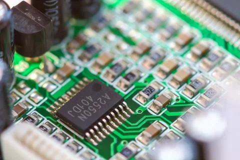 Closeup electronic circuit Stock Photos