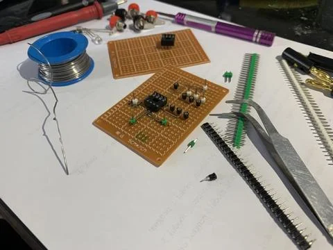 Closeup of electronic components Stock Photos