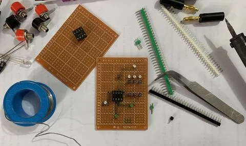 Closeup of electronic components Stock Photos