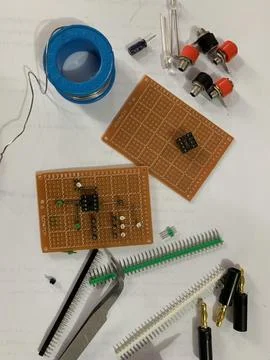 Closeup of electronic components Stock Photos