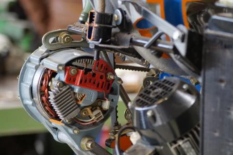 Closeup of electronic motor device Stock Photos