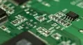 Closeup Electronic Parts Hitech Green Memory Silicone Board Electrical Equipment HD Footage