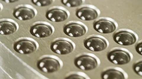 Closeup of Empty Capsules About to be Filled with Vitamins Stock Footage 51341786