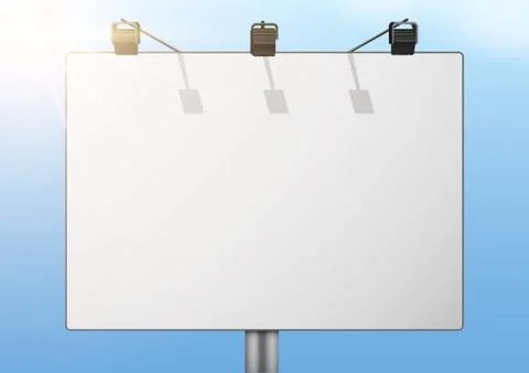 Closeup Empty mockup billboard Stock Illustration