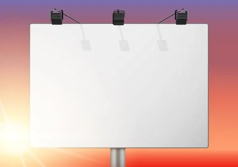 Closeup Empty mockup billboard Stock Illustration