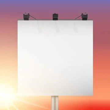 Closeup Empty mockup billboard Stock Illustration