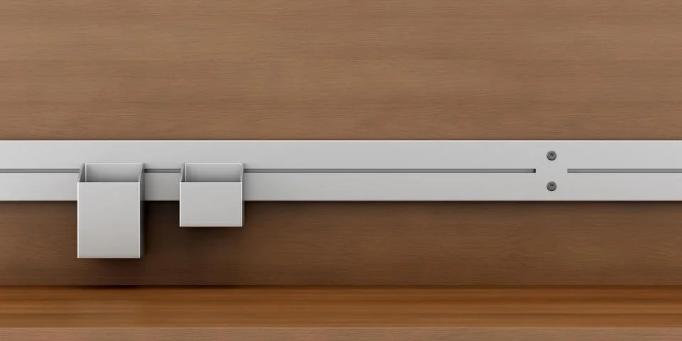 Closeup of empty office workplace. 3d illustration Stock Illustration