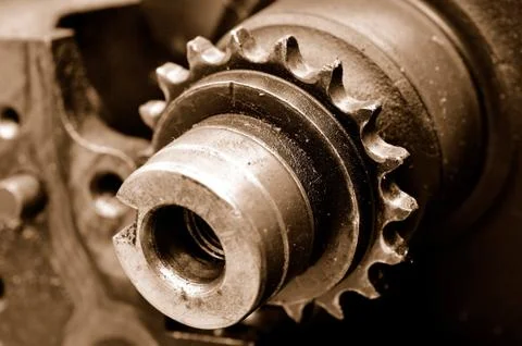 Closeup engine shaft Stock Photos