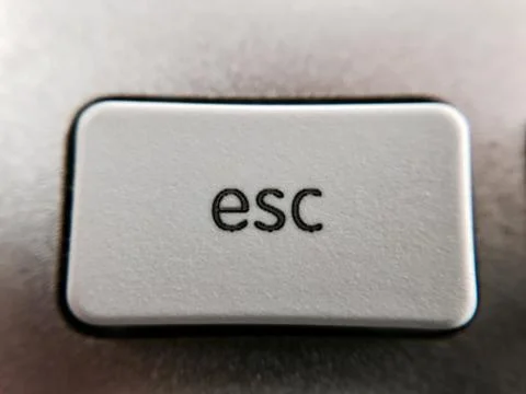 Closeup of esc key Stock Photos