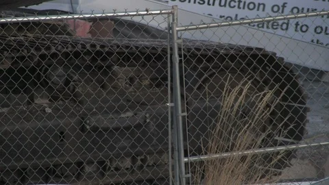 Closeup of Excavator Treads Stock Footage 90160896