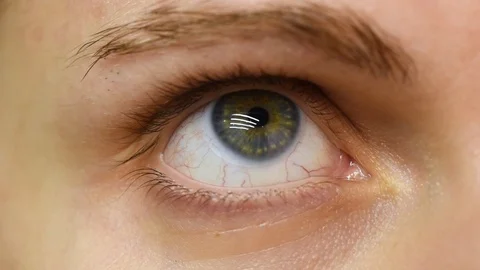 Closeup eye doing eye sight exercises Stock Footage 101239274