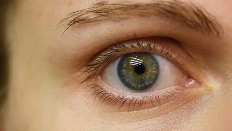 Closeup eye doing eye sight exercises Stock Footage 101239296