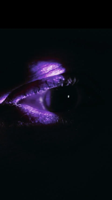 Closeup, eye scan or test in optometry, consultation or examination for vision Stock Footage 318789368