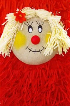 Closeup face of puppet Foto stock