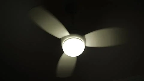 Closeup of the fan lamp hanging on the ceiling. Stock-Footage 279401055